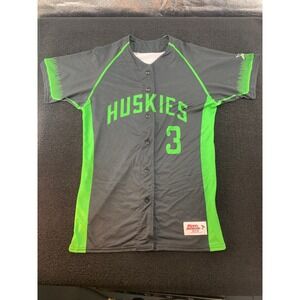 Ripon Athletic Huskies Baseball Jersey Green black Youth Medium #3